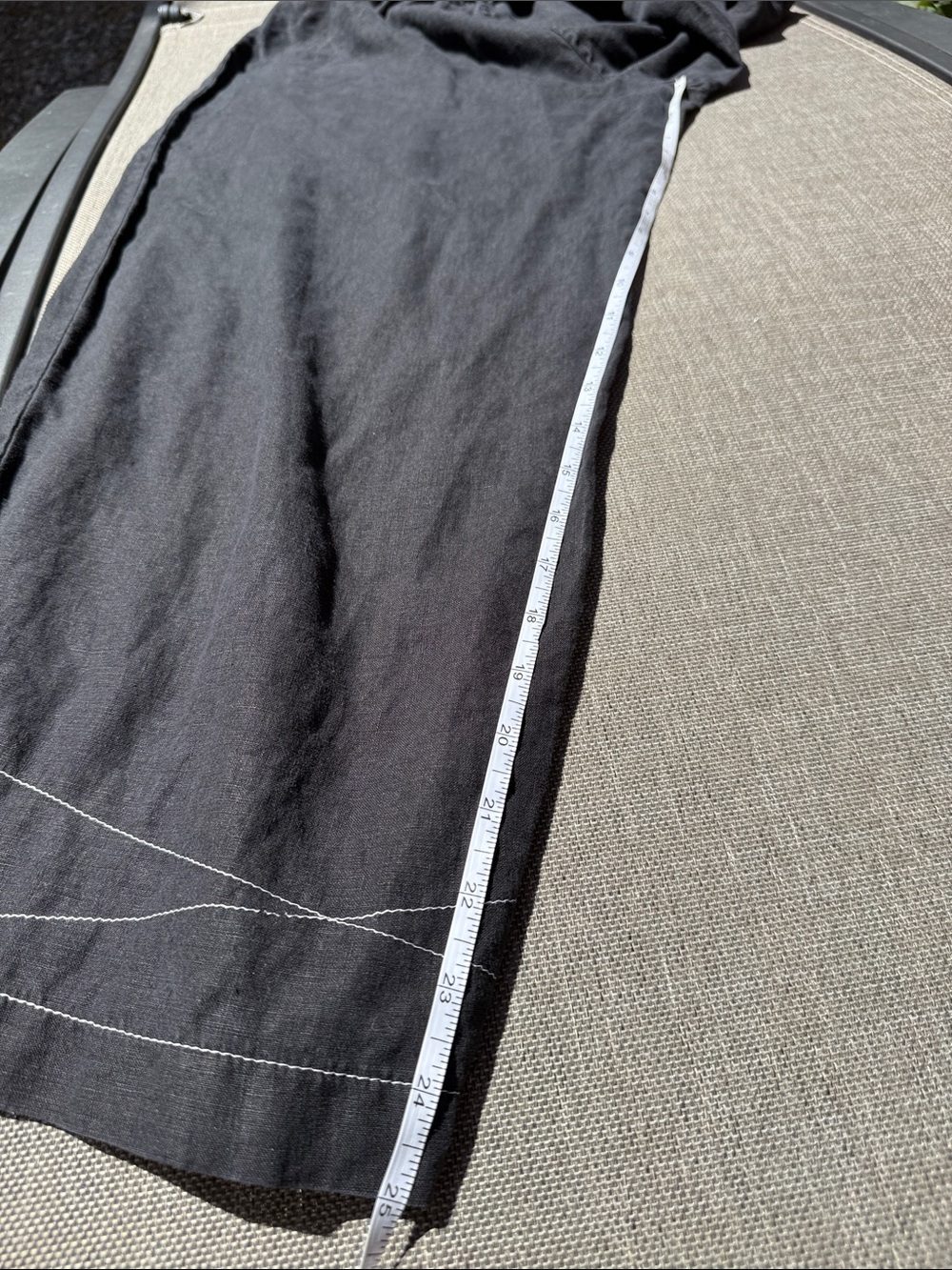 Relaxed Washed Black Bodil Two-Piece Linen Set - Picture 9 of 11